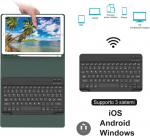 Kvago itaalia klaviatuurikohver ipad 10.2 tolli 9./8./7. p&otilde;lvkonnale, klaviatuur ipad 10.2 tolli 2021/2020/2019/ipad air 3/ipad pro 10.5 tolli jaoks, eemaldatav juhtmevaba bluetooth-klaviatuur