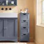 Vannitoakapp, VASAGLE BBC50WT, 30x30x82 cm, Hall, Vannitoakapp, VASAGLE BBC50WT, 30x30x82 cm, Hall