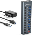 Reagle USB 3.1 PRO aktiivne 11-portiline USB-A adapter 36W
