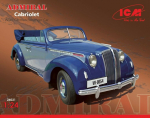 Kokkupandav liimitav mudel ICM 24021 Admiral Cabriolet, Saksa auto II maailmas&otilde;ja ajast 1/24