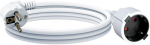 Ip44 pikenduskaabel 3m, H05vv-f 3g1,5mm&sup2;, 16a 250v, valge