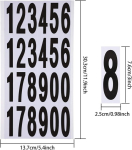 Outus 10 lehte isekleepuvaid postkasti numbrite kleebiseid vin&uuml;&uuml;l must ja valge 7,6 cm x 2,5 cm ja 5 cm x 2,5 cm tavaline