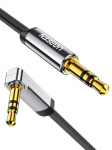 Ugreen lame aux-kaabel, 3.5mm stereo helipesa pesasse t&auml;isnurga all, echo dot'ile, beats k&otilde;rvaklappidele, samsung s8-le, iphone'ile, kodu autostereodele, k&otilde;larile, 24k kullatud isane-isasele, must