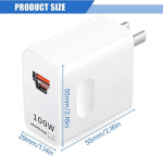 100 W &uuml;likiire laadija, 2 pordiga laadija, kiire laadija usb-a power delivery 6a usb-a kuni type c laadimiskaabliga 1 m, m&otilde;eldud honor magic7 pro 7 lite 6lite 6pro x6b 200 smart pad jaoks