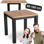 Kokkupandav k&ouml;&ouml;gi s&ouml;&ouml;gilaud 80/160 V&auml;ike ruudukujuline Loft Craft MAX