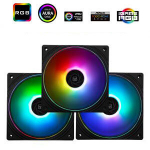 Thermalright TL-S12-S X3 PWM ARGB Black 120mm, 3 tk., Thermalright TL-S12-S X3 PWM ARGB Black 3vnt. (120mm) (Juodi) Ventiliatoriai