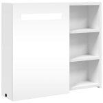 LED-valgustusega vannitoa peegelkapp, valge, 60 x 13 x 52 cm CFE9023039