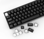 Lqxq 168 klahvi, double shot Pbt kohandatud klahvikomplekt, minimalistliku stiiliga valged mustal cherry profiiliga klahvikatted cherry gateron mx l&uuml;lititega mehaanilistele klaviatuuridele