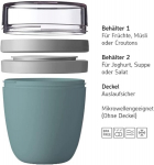 Mepal - Lunchpot Mini Ellipse Mixed - Nordic Black + Vivid Lilac - 300ml praktiline reisikruus, jogurtitops, kaasav&otilde;tmise kruus - sobib s&uuml;gavk&uuml;lma, mikrolaineahju ja n&otilde;udepesumasinasse - 420ml