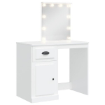 LED-valgustusega tualettlaud, valge, 90 x 42 x 132,5 cm CFE7169266