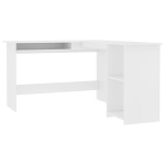 L-kujuline nurgalaud valge 120x140x75 cm tehispuit CFE7510990