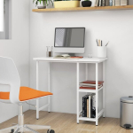 arvutilaud, valge, 80 x 40 x 72 cm, MDF ja metall CFE6438357