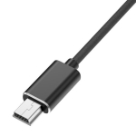 Kaabel Olympus FE-150/FE-160/FE-170/FE-180/FE-190/FE-20/FE-210/FE-220 jaoks - Must MINI USB/USB-C kaabel 1 Meeter Phonillico&reg;
