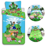 Puuvillane &bdquo;Minecraft&ldquo; voodipesu komplekt, 140x200 cm, &Ouml;ko-Tex, 140x200 cm