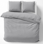 Puhast puuvillast Makosatin voodipesu 220x200 helehall Premium