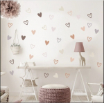 Seinakleebised lastetuppa - s&uuml;damete komplekt 72 tk.