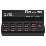 Usb laadija, 12a 60w 10 pordiga usb jaotur laadimisjaam usb kiirlaadija toitejaoturi riba pistikupesa