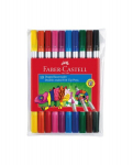 Kaksipoolsed markerid - FABER-CASTELL - 10 tk pakis - Mitmev&auml;rviline - Veep&otilde;hine toiduv&auml;rv