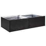 vidaXL taimekast, must, 157 x 80 x 40 cm, pol&uuml;rotang
