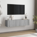 vidaXL teleri seinakapp, hall Sonoma, 120 x 30 x 30 cm, tehispuit