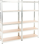 2 tk riiulikomplekt G 90x40x180 cm, Sidabras