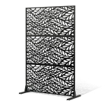 Metallist privaatsusekraan 120 x 183 cm must