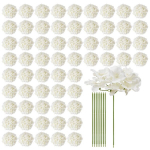 105 kunstsiidist hortensia valget v&auml;rvi