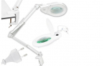 LED suurendav lauavalgusti ZD129A, 5 dioptrit, 80 LED, 15 W, klambriga, reguleeritav