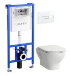 Seinale kinnitatav WC Villeroy & Boch Laufen KK Lua Basic WH peidetud raamiga