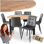 Komplekt Mebel Elite Laud HARRY ja 6 Tooli PERU