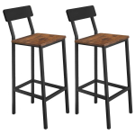 Baaritoolid, 2 tk, Begryf, 30x40x90 cm, tumepruun, seljatoega,