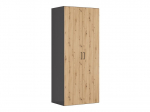 Riidekapp Black Red White Flex, 240x100x66 cm, hall/pruun
