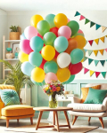 V&auml;rviliste lihtbaloonide assortii 23 cm 50 tk