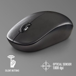 Juhtmevaba optiline hiir - NGS - FOG PRO BLACK - 1000 DPI - Vaiksed nupud - Nano USB