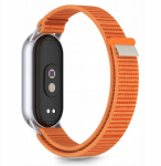 Tech-Protect kellarihm Nylon Strype Xiaomi Smart Band 8/9/10, oranž/hall