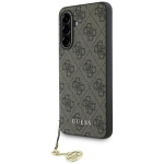 Kaitse&uuml;mbris Guess 4G Charms Collection Samsung Galaxy A56 brązowy, Etui Guess 4G Charms Collection do Samsung Galaxy A56 brązowy