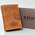 Meeste naturaalsest nahast rahakott Always Wild, pruun