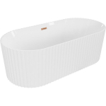 Vann Mexen Paola, 170 x 80 cm, White gloss + Brushed copper &uuml;levool