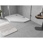 Du&scaron;ialus Mexen Flow Slim, viisnurk, vasakpoolne, 100 x 90 cm, White gloss
