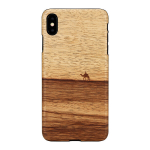 Man & Wood Looduslikust puidust &uuml;mbris iPhone XS Maxile &ndash; Terra pruun