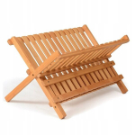 Bambusest n&otilde;udehoidja Begryf KH1, 45x35x25 cm, kokkupandav, kahetasandiline, naturaalne v&auml;rvus