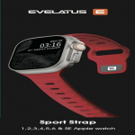 &bdquo;Evelatus Watch 42 / 44 / 45 Sport&ldquo; silikoonrihm tumepunane