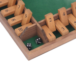 35 cm &bdquo;Wooden Shut The Box&ldquo; žaidimas vaikams ir suaugusiems, 4 krypčių matematikos žaidimas su 8 kauliukais, &scaron;eimos stalo žaidimas, skirtas &bdquo;Classroom Home Pub&ldquo;