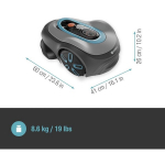 Gardena robotmuruniiduk SILENO pro 600m&sup2; Smart Robotic Lawnmower, hall/t&uuml;rkiissinine