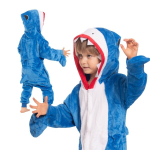 Laste pidžaama Kigurumi Onesie kost&uuml;&uuml;m sinine hai 115-125 cm, 115-125 cm