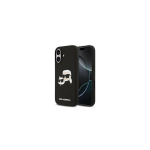Karl Lagerfeld iPhone 17 &uuml;mbris vedela silikooniga, topeltotsikutega, MagSafe, must