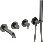 Deante varjatud 4-osaline vannitoasegisti Deante Silia BQS_D18P, Titanium