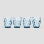 Homla klaasist komplekt Lunna, sinine, 280 ml, 4-osaline