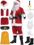 Kost&uuml;&uuml;m Santa Claus Deluxe VL040, 11 osa, punane