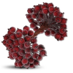 Kunstlik burgundia pihlaka oks &ndash; pidulik, h&auml;rmatisefektiga, 100 tk, 15 cm